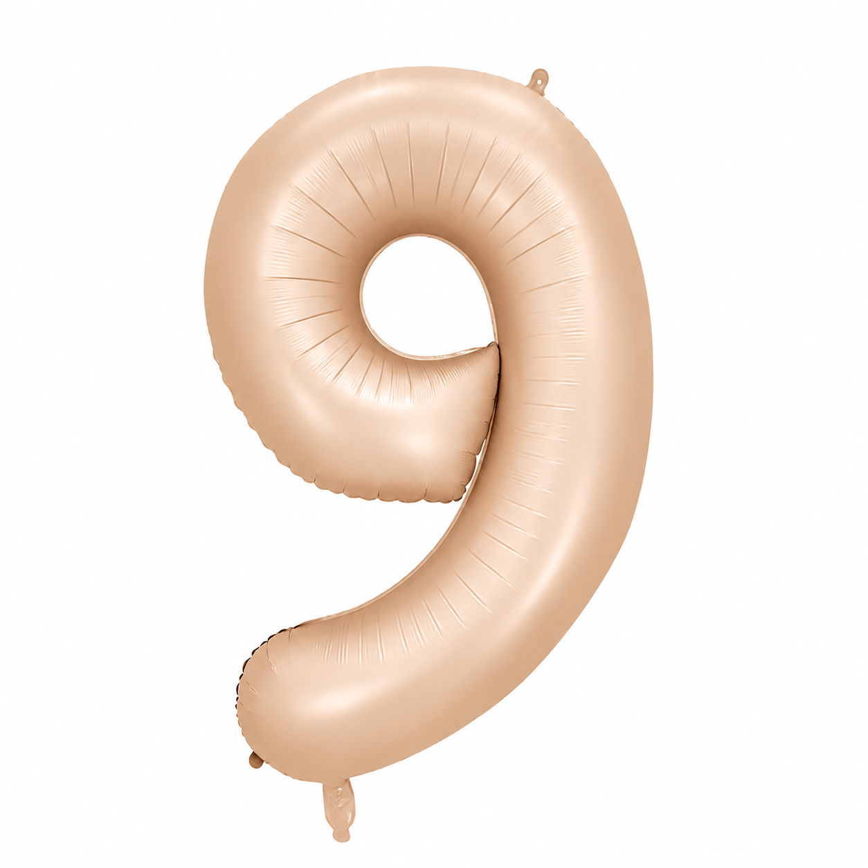 blush number 9 balloon on a white background