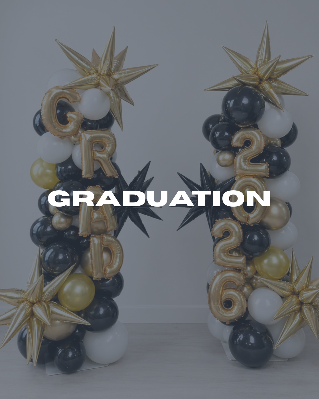 Graduation balloons collection with personalized balloons and elegant graduation balloon decor in Manhattan
