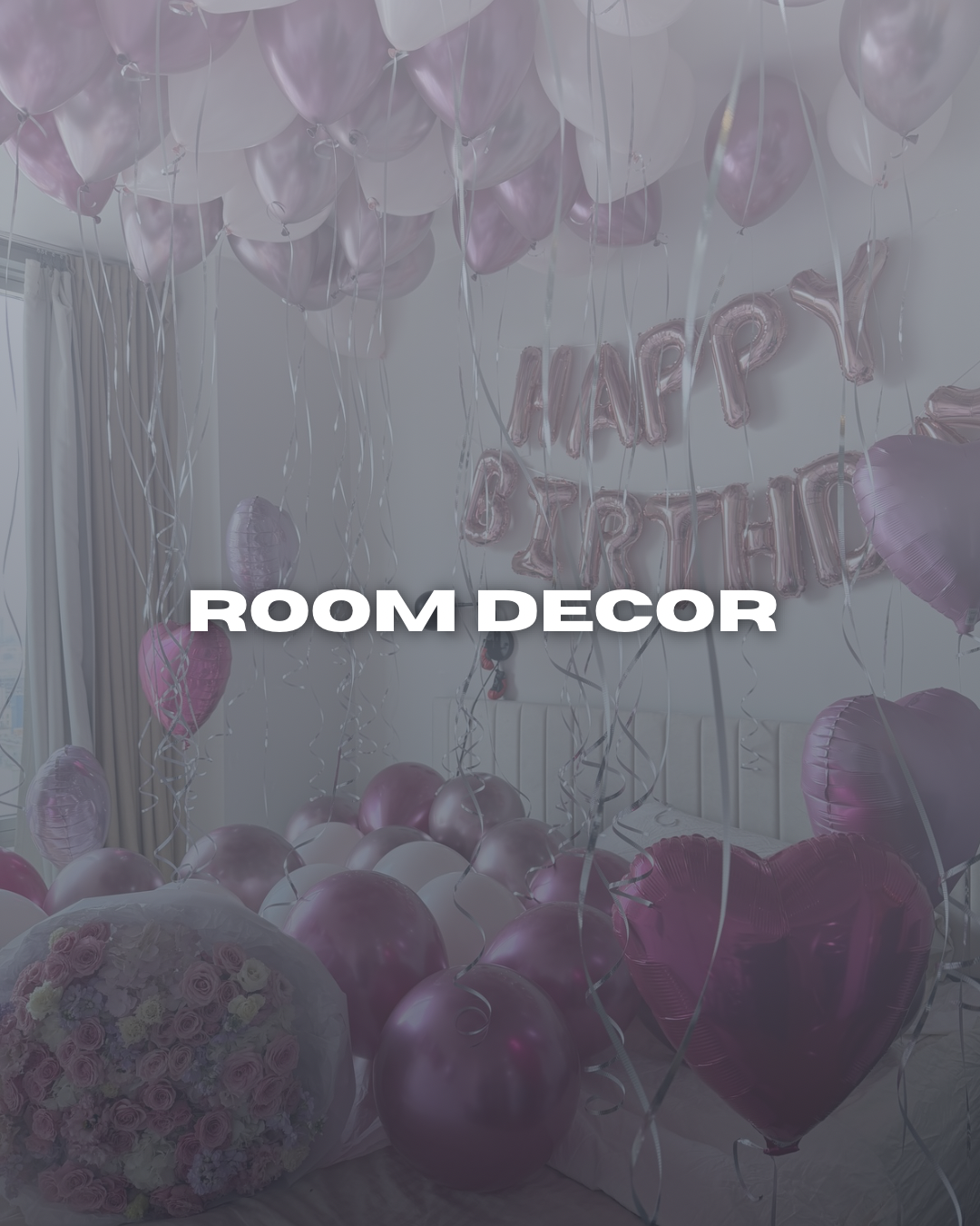 Room decor balloons collection with elegant personalized balloons and celebration setups in Manhattan