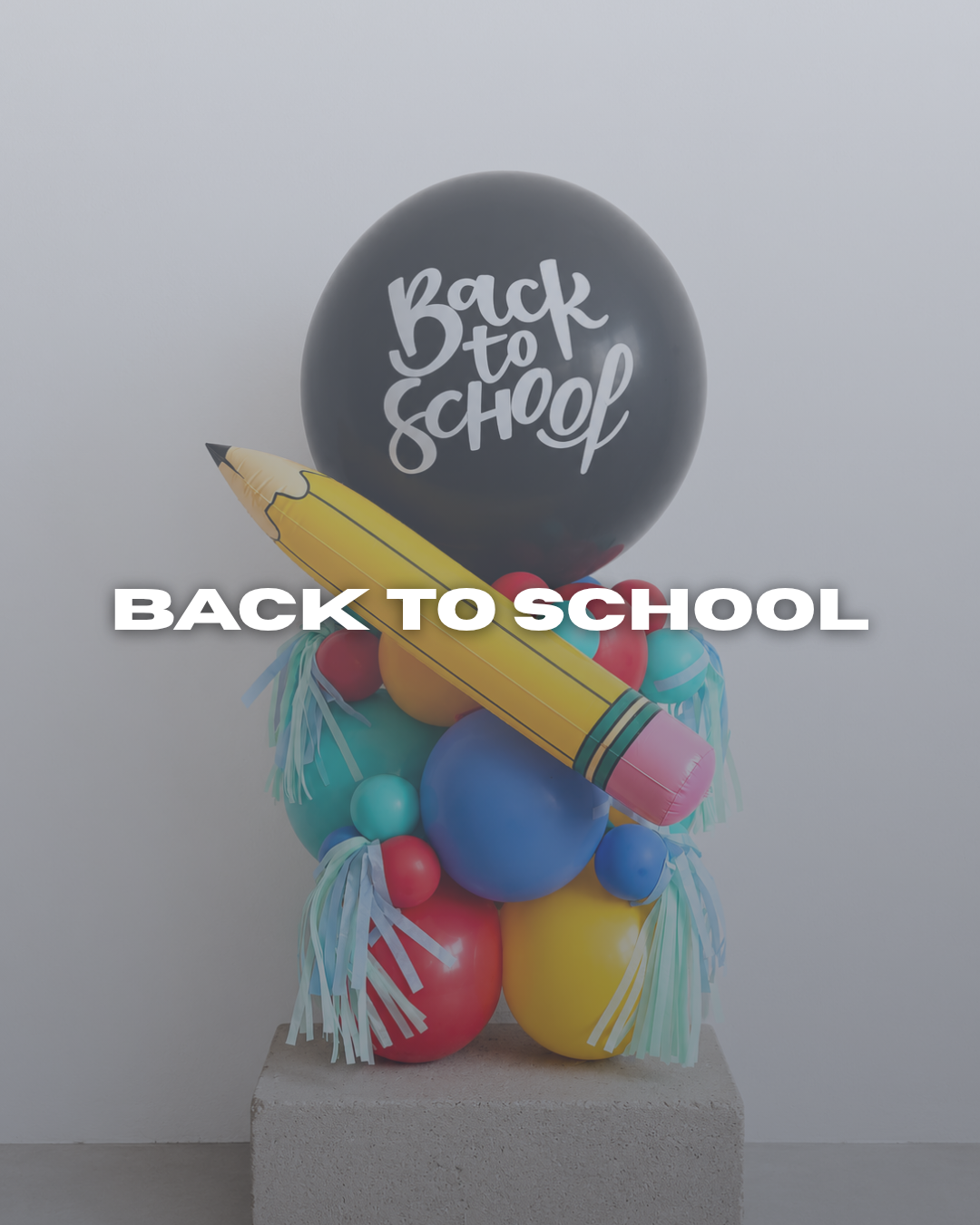 Back to School balloon collection with personalized balloon bouquets and colorful school-themed decorations in Brooklyn
