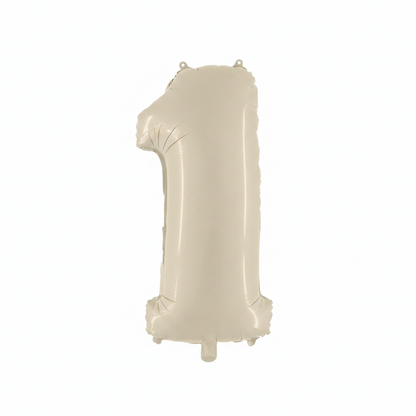 Satin Cream Number Balloon 1