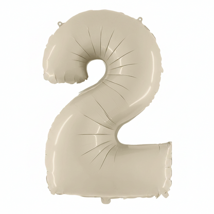 Satin Cream Number Balloon 2