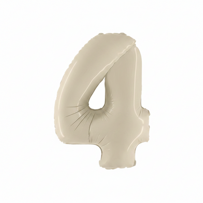 Satin Cream Number Balloon 4