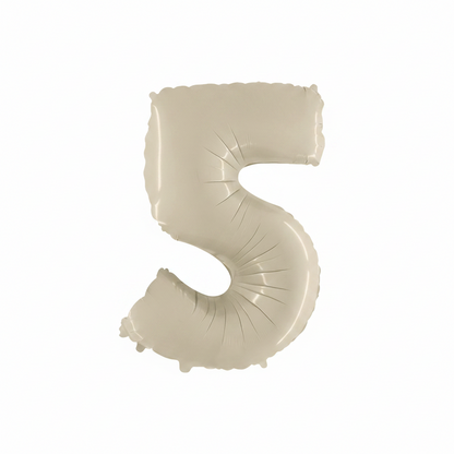 Satin Cream Number Balloon 5