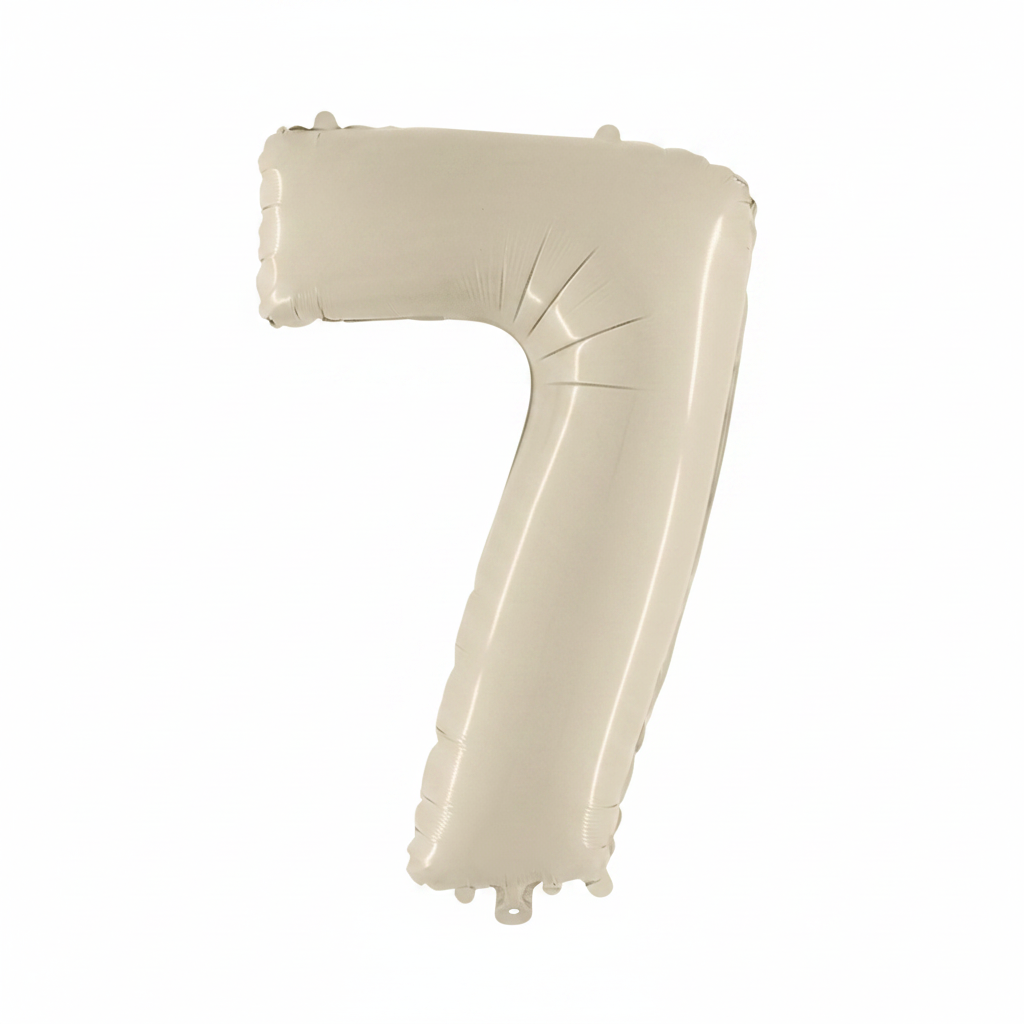 Satin Cream Number Balloon 7
