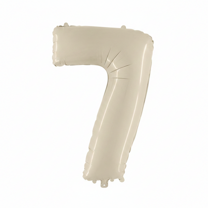 Satin Cream Number Balloon 7