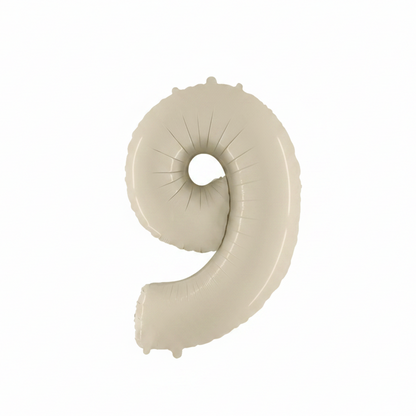 Satin Cream Number Balloon 9