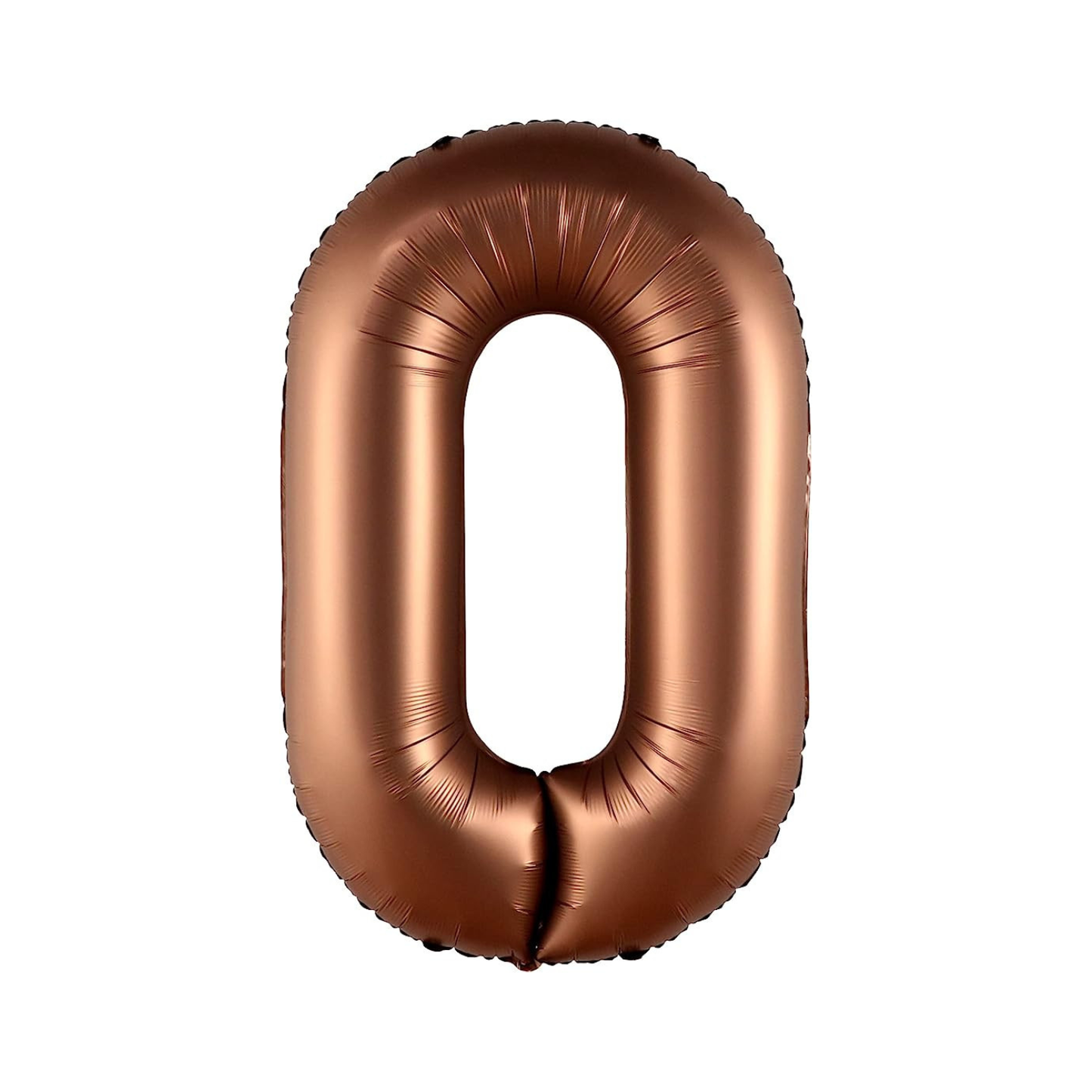 Copper number 0 balloon on a white background