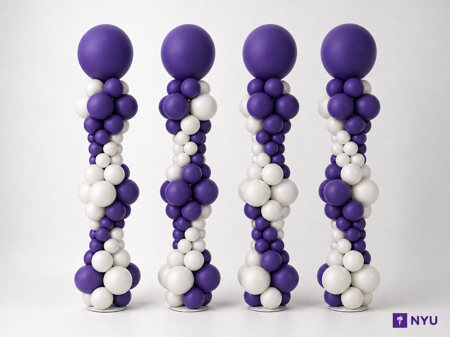 Graduation Balloon Columns with Custom Top Balloon