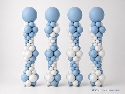 Graduation Balloon Columns with Custom Top Balloon