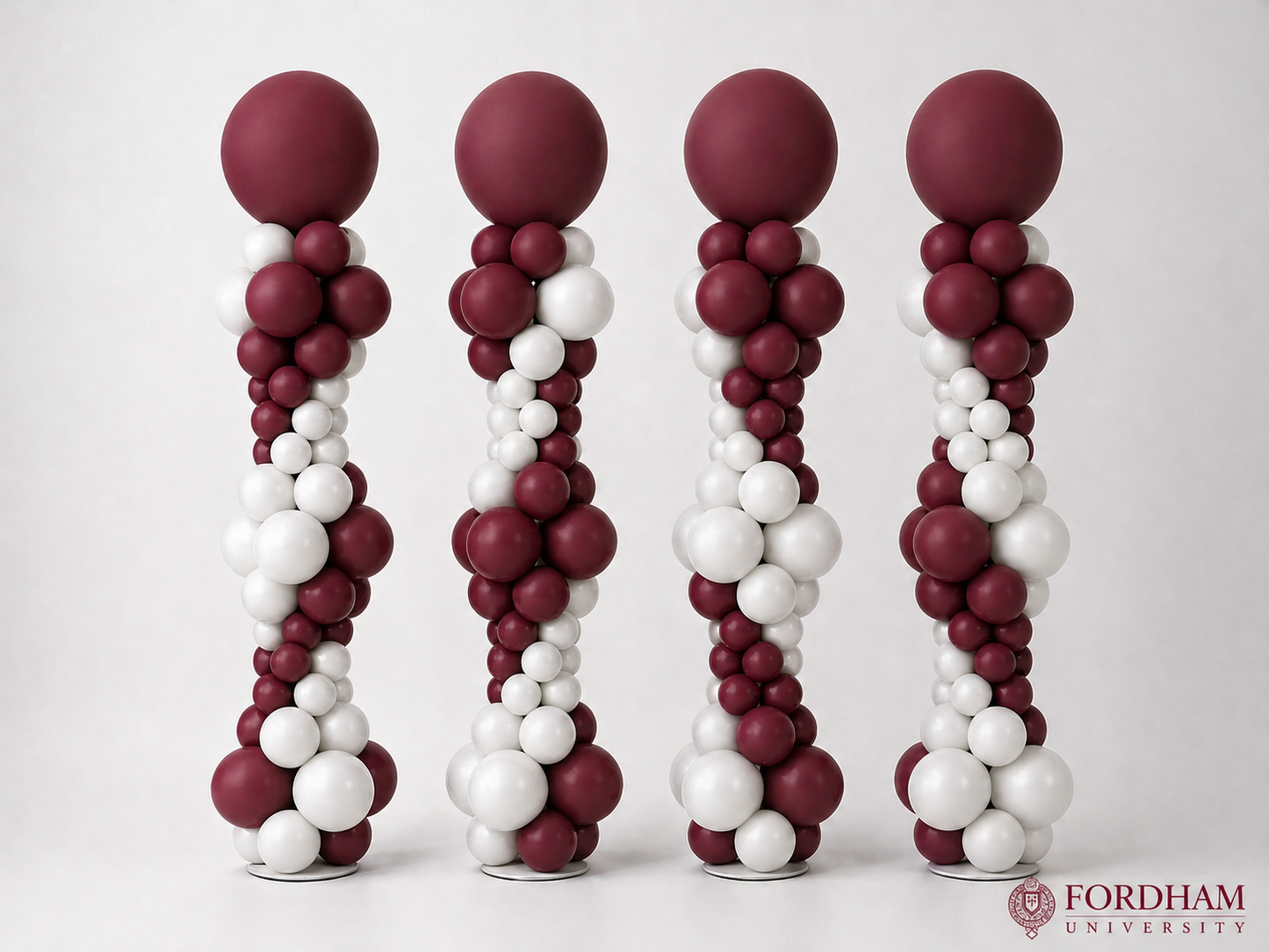 Graduation Balloon Columns with Custom Top Balloon
