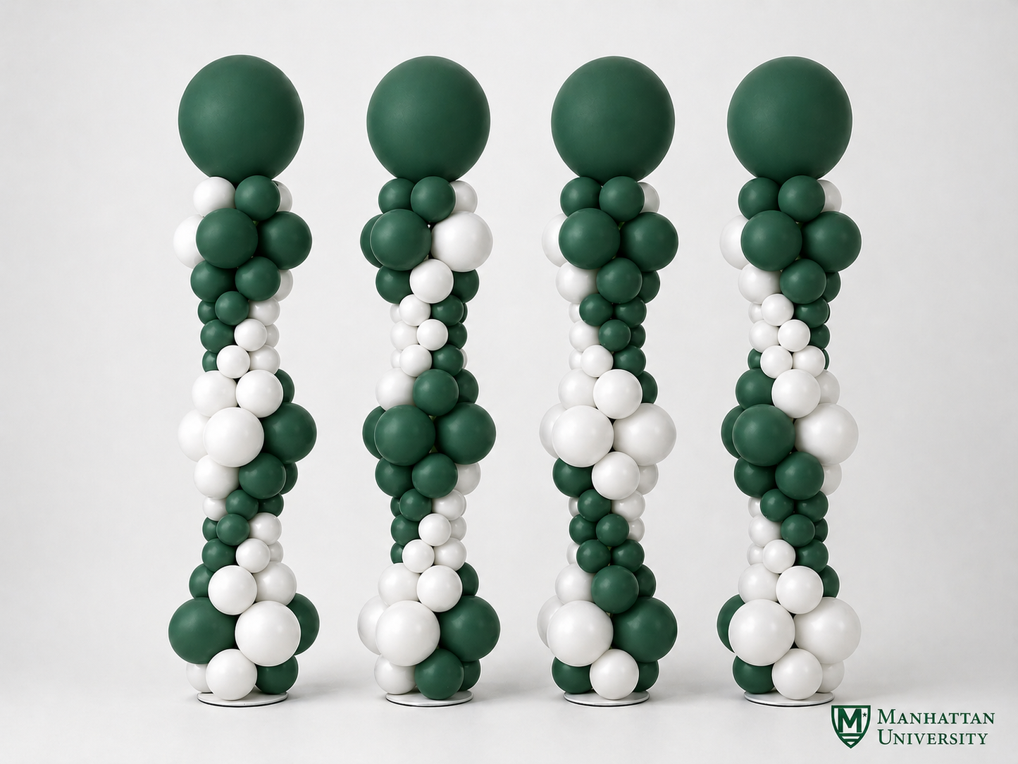 Graduation Balloon Columns with Custom Top Balloon