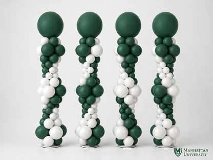 Graduation Balloon Columns with Custom Top Balloon