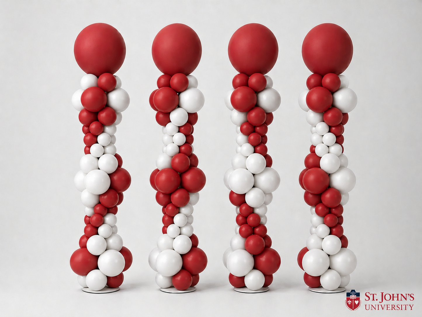 Graduation Balloon Columns with Custom Top Balloon