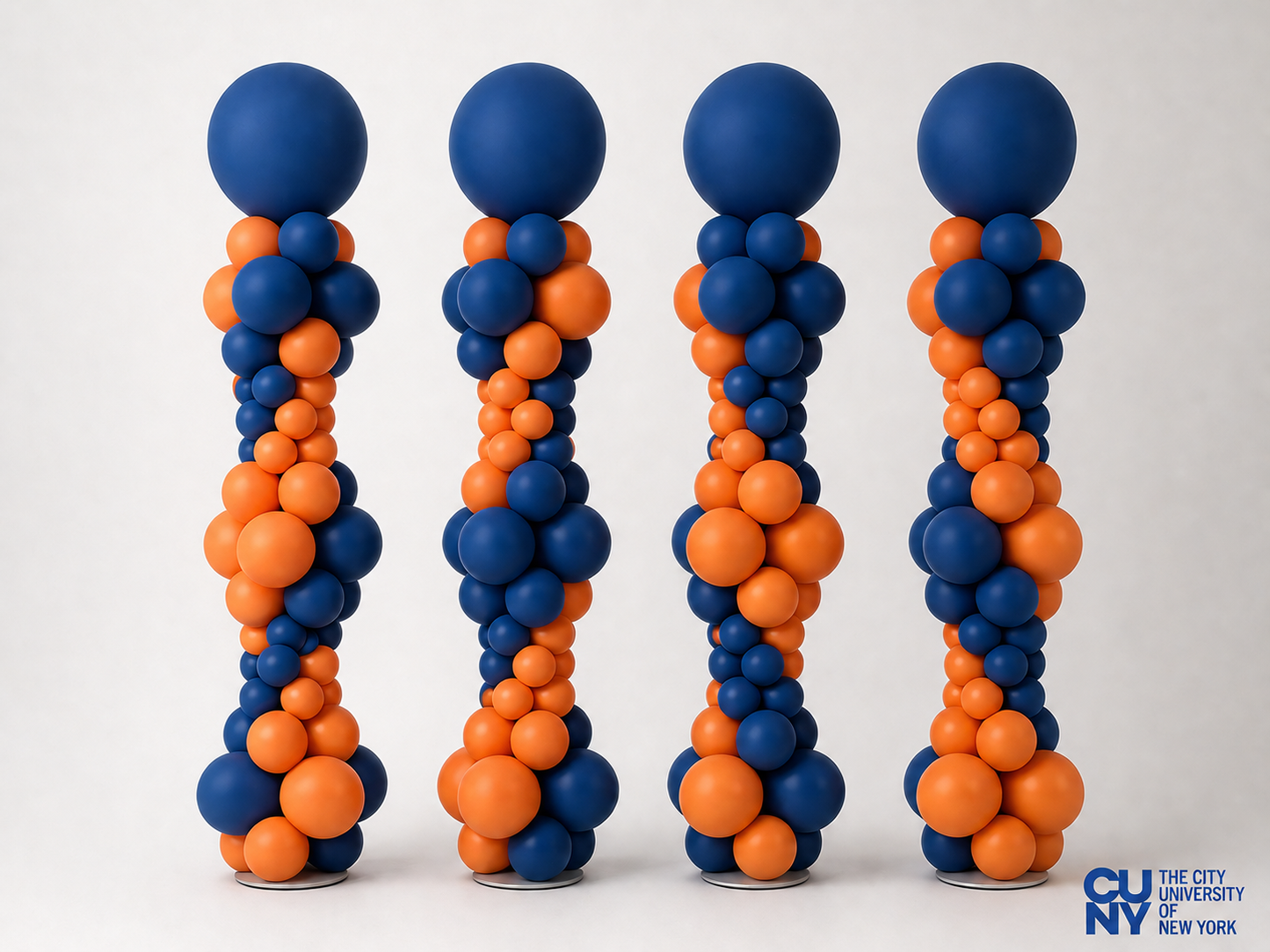 Graduation Balloon Columns with Custom Top Balloon
