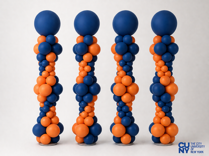 Graduation Balloon Columns with Custom Top Balloon