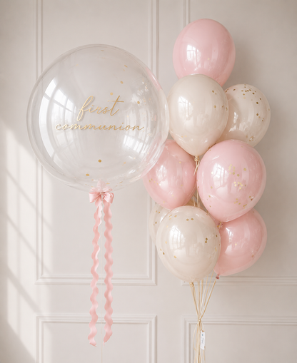 Bubble Balloon Set with Glass Confetti Balloons