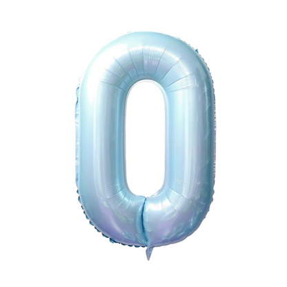 Baby Blue number 0 balloon