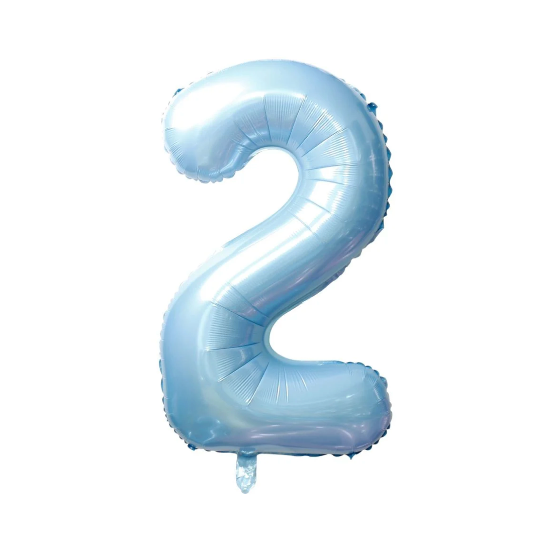 Baby Blue number 2 balloon