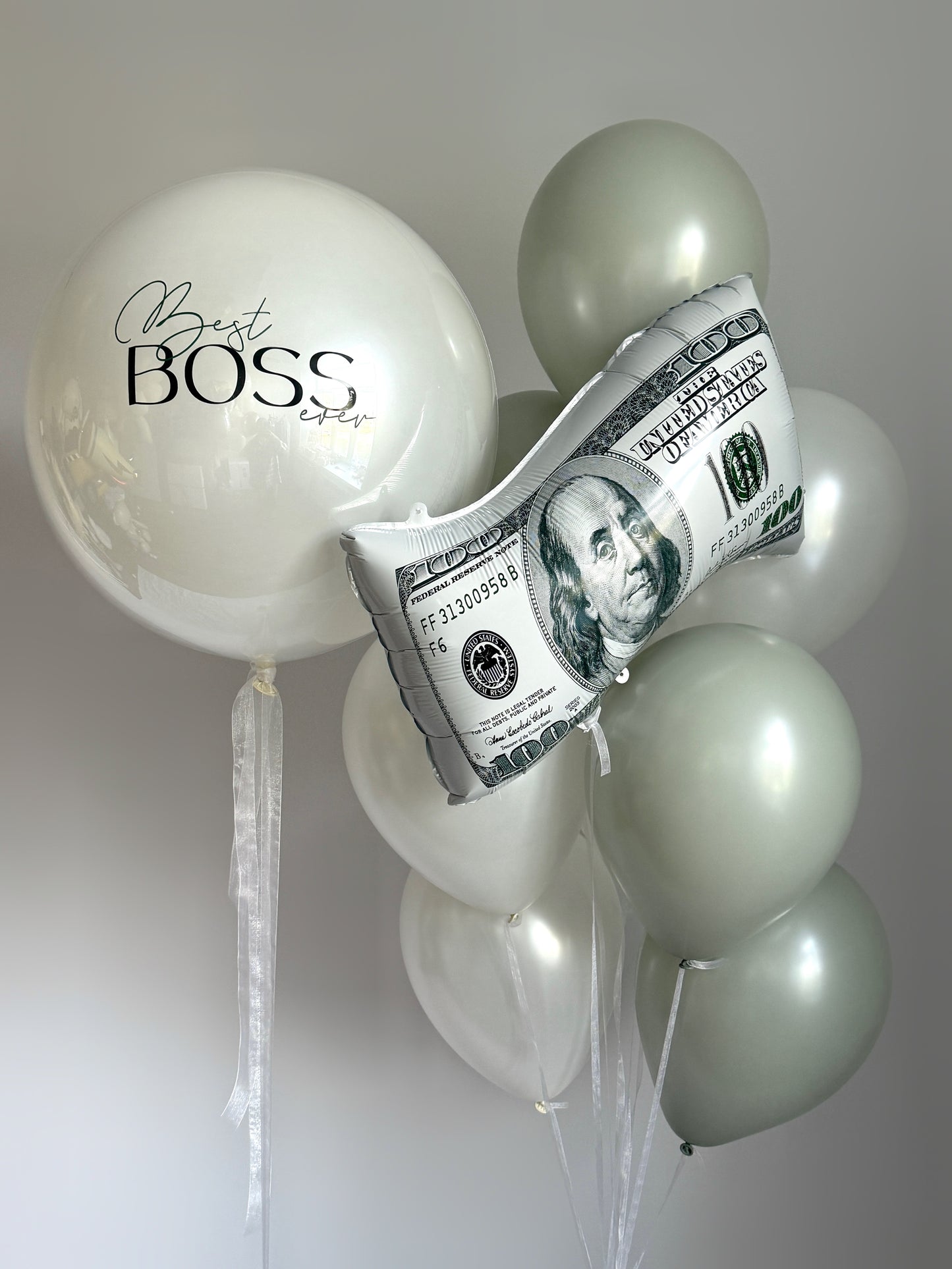 Best boss money balloon set with bubble balloon and dollar balloon for celebration decor in New York