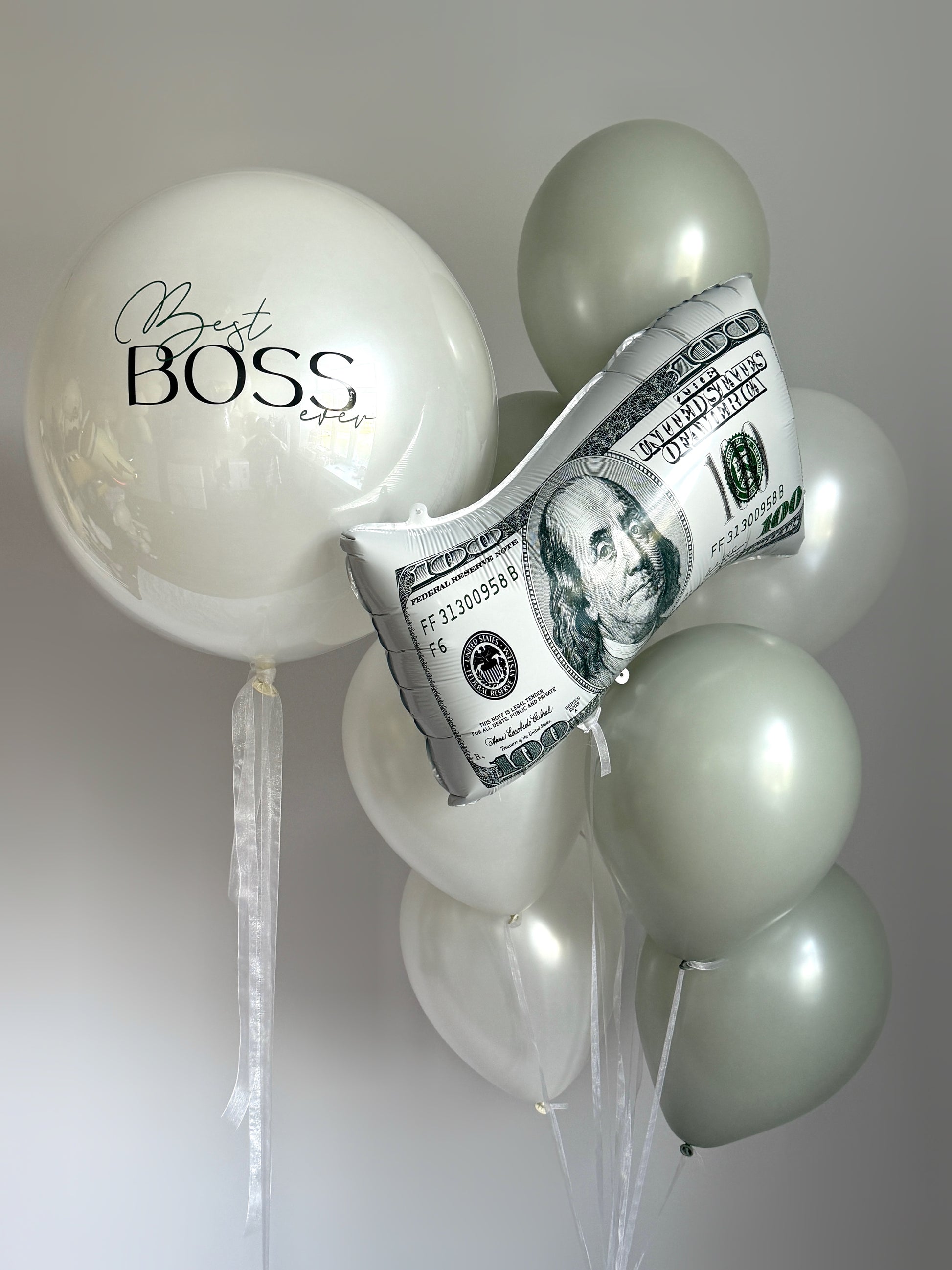 Best boss money balloon set with bubble balloon and dollar balloon for celebration decor in New York