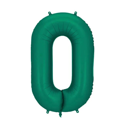 Green Number '0' on a white background