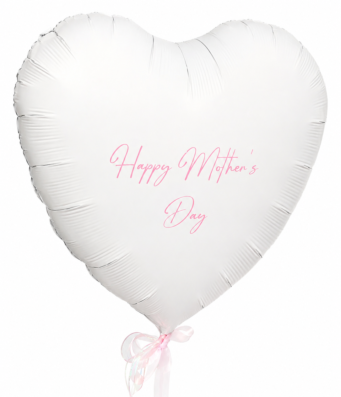 Mother’s Day Heart Balloon in 36-inch size with pink custom sign for celebration decor in Brooklyn