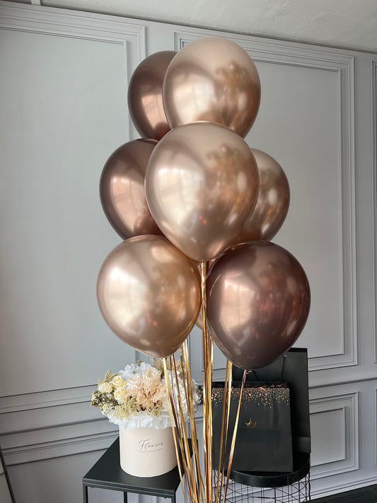 Toffee balloon set with warm brown latex balloons for elegant celebration decor in New York